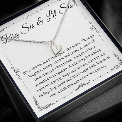 Big Sister & Little Sister Necklace, Big Sis Lil Sis Gift, Matching Sister Necklaces, in 14kt Gold Filled, Sterling Silver, Valentines Day