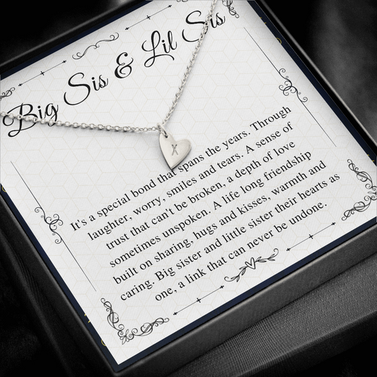 Big Sister & Little Sister Necklace, Big Sis Lil Sis Gift, Matching Sister Necklaces, in 14kt Gold Filled, Sterling Silver, Valentines Day