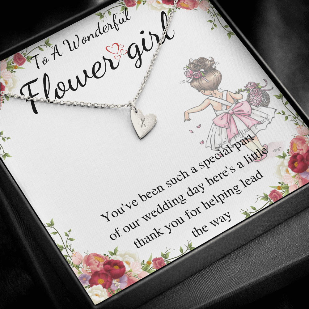 Flower Girl Gift, Personalized Flower Girl Necklace, Flower girl Necklace Gift, Necklace gift from bride, Flower Girl Proposal, Thank you