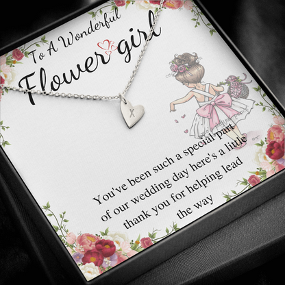 Flower Girl Gift, Personalized Flower Girl Necklace, Flower girl Necklace Gift, Necklace gift from bride, Flower Girl Proposal, Thank you