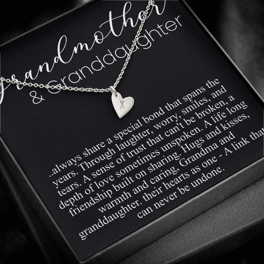 Personalized Mothers Day Necklace for Grandma, Granny gift, Jewelry for grandmother from granddaughter with personalized message card