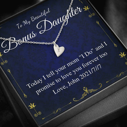 Initial Heart,Grandmother of the Groom Gift Necklace,Groom's Grandma Wedding Necklace,Thank You Gift For Grandma,Rehearsal Dinner Gift #0182