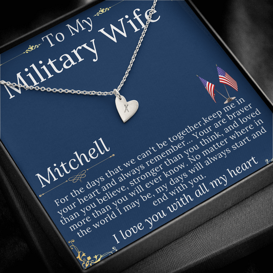 Military Wife Gifts | Valentines Day Gift For Military Wife | Soldier To Wife Gift | To My Military Spouse | Military Wife Jewelry Necklace