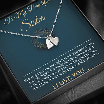 Big Sister Necklace Gift Sister Gifts Big Sister Birthday Gift for Big Sister Jewelry Gift From Brother On Birthday, Initial Heart #0542