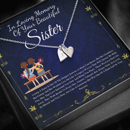 Loss of Sister Necklace, Remembrance Gift, Sister Memorial Necklace, Sister Passing Jewelry, Bereavement Gift, Grief Gift, Memory Jewelry