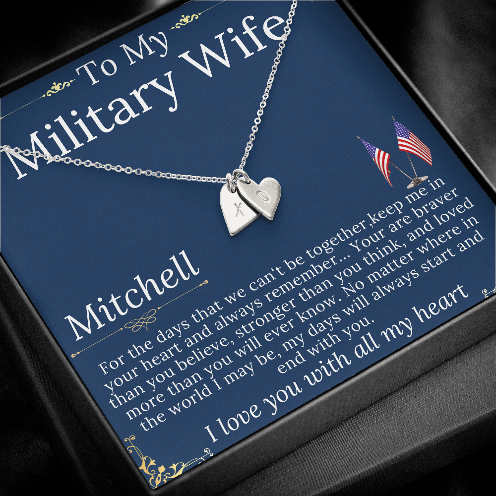 Military Wife Gifts | Valentines Day Gift For Military Wife | Soldier To Wife Gift | To My Military Spouse | Military Wife Jewelry Necklace