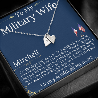 Military Wife Gifts | Valentines Day Gift For Military Wife | Soldier To Wife Gift | To My Military Spouse | Military Wife Jewelry Necklace