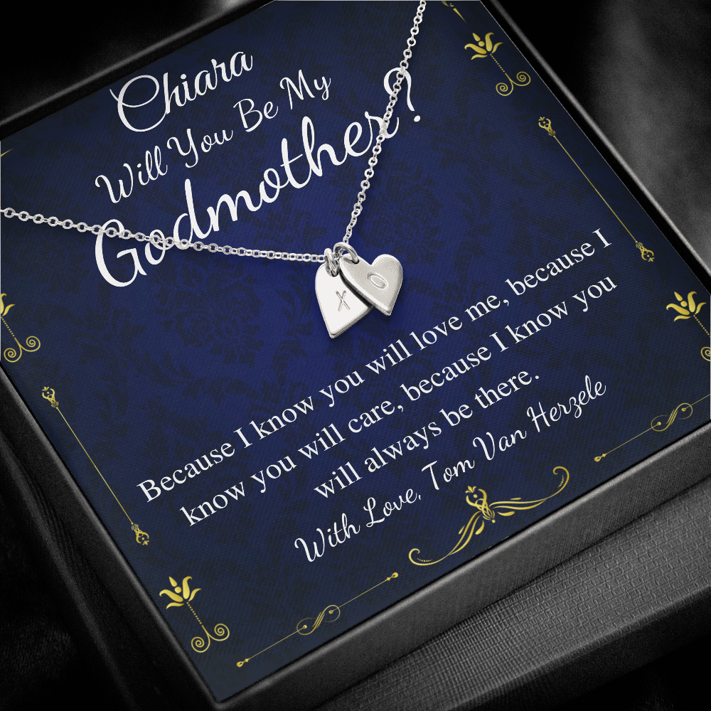 Godmother & Godson Necklace, Christmas Gift for Godmother from Godson, Will You Be My Godmother Gift Card, Jewelry for Godmother #0224 Chiara