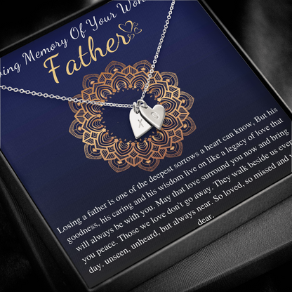 Loss of Father Gift, Dad Memorial Gift, Sympathy Gift, Father Remembrance Necklace, In Memory Of Father, Gift for Daughter, Bereavement Gift