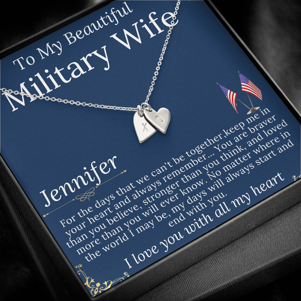 Military Wife Gifts | Valentines Day Gift For Military Wife | Soldier To Wife Gift | To My Military Spouse | Military Wife Jewelry Necklace jennifer