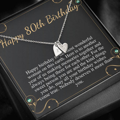 80th Birthday Gift for Women, 80 year old birthday gift For mom, 80th birthday necklace, gift for 80 year old woman, Grandma Birthday #0717