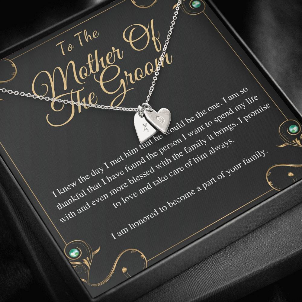 Initial Heart, Mother-In-Law Gift, Mother of the Groom Gift from Bride, Thank You Gift For Mother in Law, To My Mother-In-Law Card #0135