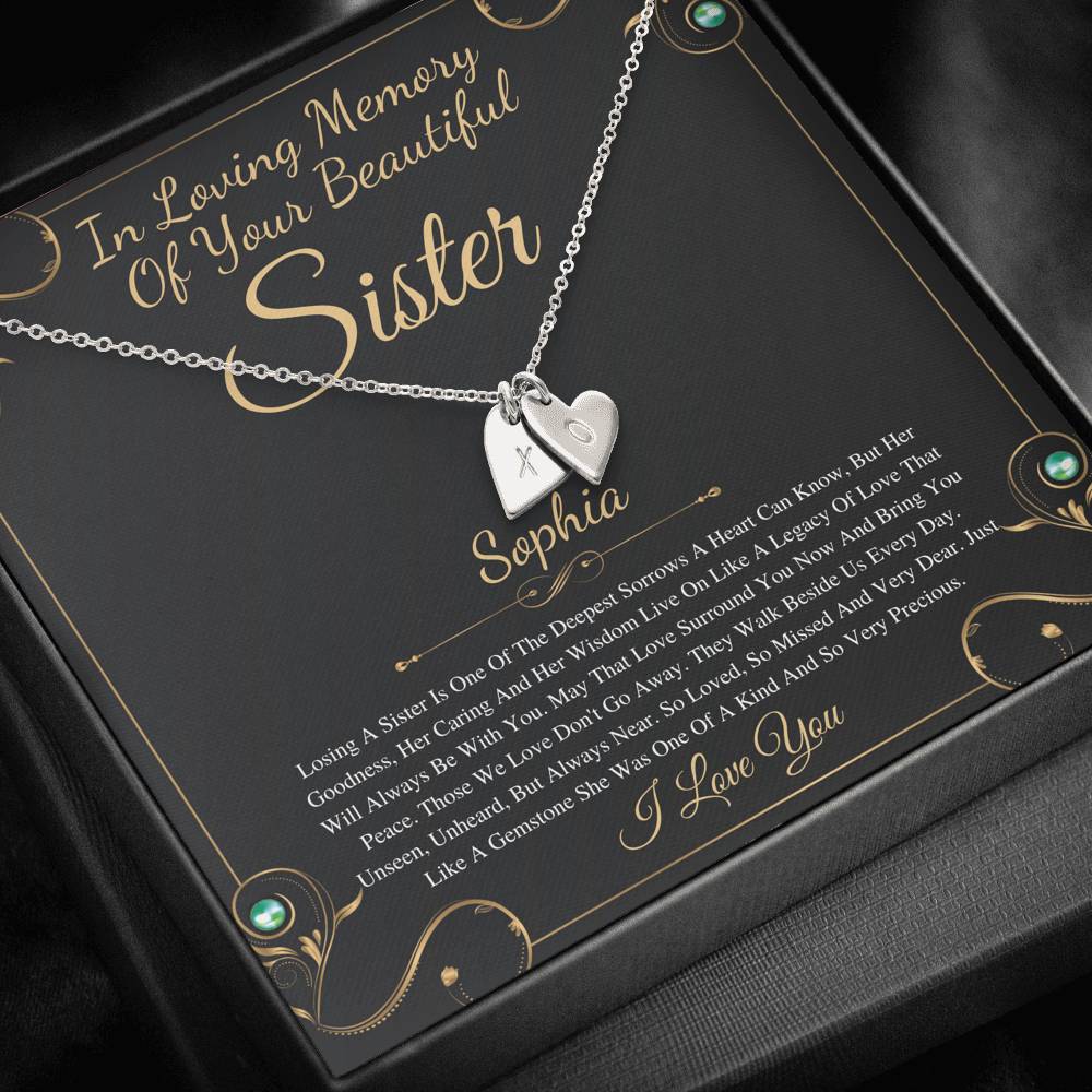 Loss of Sister Necklace, Remembrance Gift, Sister Memorial Necklace, Sister Passing Jewelry, Bereavement Gift, Grief Gift, Memory Jewelry