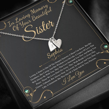 Loss of Sister Necklace, Remembrance Gift, Sister Memorial Necklace, Sister Passing Jewelry, Bereavement Gift, Grief Gift, Memory Jewelry