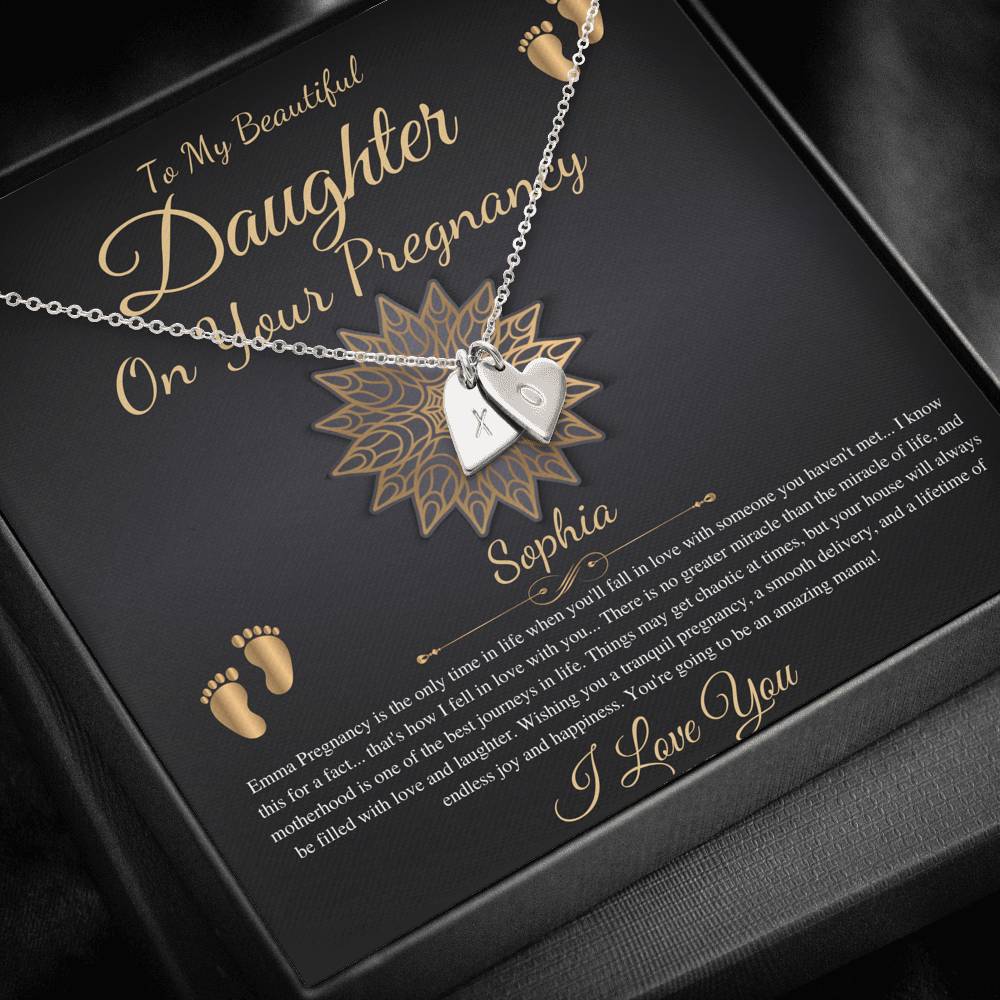 Pregnant Daughter Gift From Mother,First Time Mom Gift For Daughter, Congratulations Pregnancy Gift, New Mom Necklace, Infinity Heart #0184