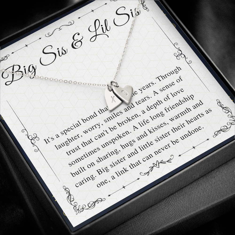 Big Sister & Little Sister Necklace, Big Sis Lil Sis Gift, Matching Sister Necklaces, in 14kt Gold Filled, Sterling Silver, Valentines Day