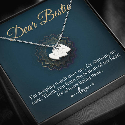 To My Bestie Neckalce, Gift For Friends, BFF Gift, Friendship Gift, Friendship Necklace, Best Friend Birthday Gift, Christmas Gift #0592