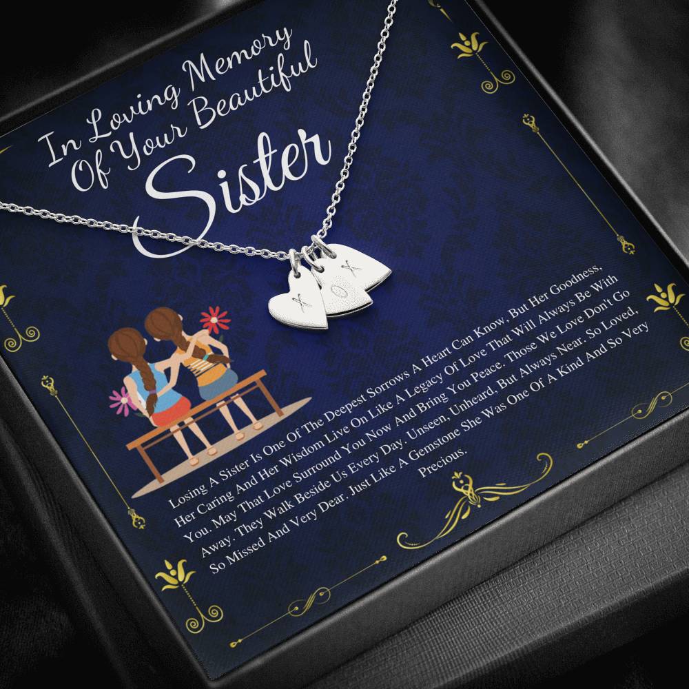 Loss of Sister Necklace, Remembrance Gift, Sister Memorial Necklace, Sister Passing Jewelry, Bereavement Gift, Grief Gift, Memory Jewelry