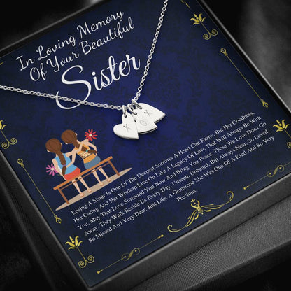 Loss of Sister Necklace, Remembrance Gift, Sister Memorial Necklace, Sister Passing Jewelry, Bereavement Gift, Grief Gift, Memory Jewelry