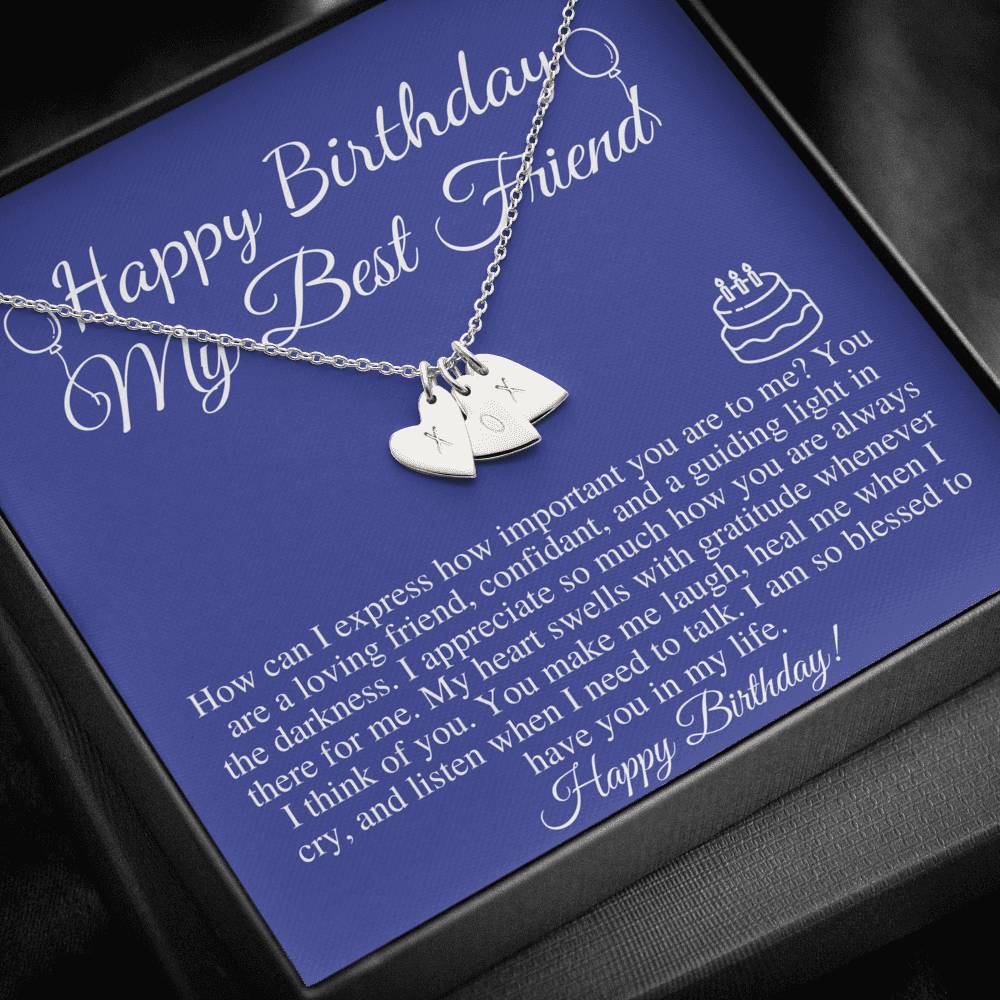 Friend Birthday Gift, Best Friend Birthday Gift, Friend Birthday Jewelry, Friend Necklace, Happy Birthday Friend Gift, Initial Heart #0681