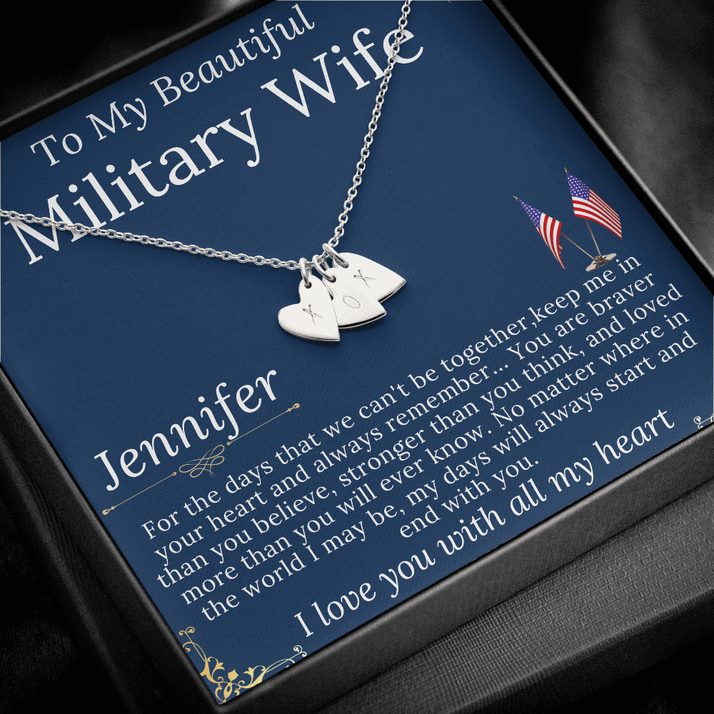 Military Wife Gifts | Valentines Day Gift For Military Wife | Soldier To Wife Gift | To My Military Spouse | Military Wife Jewelry Necklace jennifer