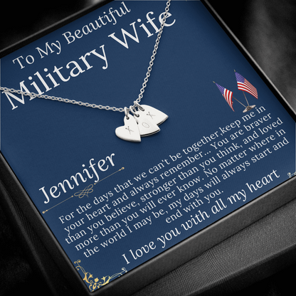 Military Wife Gifts | Valentines Day Gift For Military Wife | Soldier To Wife Gift | To My Military Spouse | Military Wife Jewelry Necklace jennifer