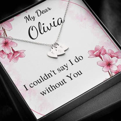 Junior Bridesmaid Gift Necklace Personalized Flower Girl Gift for Junior Bridesmaid Gift for jr Bridesmaid Jewelry, bridesmaid proposal gift