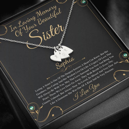 Loss of Sister Necklace, Remembrance Gift, Sister Memorial Necklace, Sister Passing Jewelry, Bereavement Gift, Grief Gift, Memory Jewelry