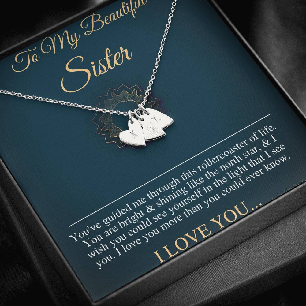 Big Sister Necklace Gift Sister Gifts Big Sister Birthday Gift for Big Sister Jewelry Gift From Brother On Birthday, Initial Heart #0542
