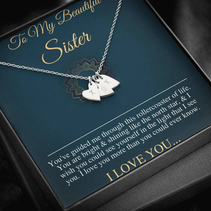 Big Sister Necklace Gift Sister Gifts Big Sister Birthday Gift for Big Sister Jewelry Gift From Brother On Birthday, Initial Heart #0542