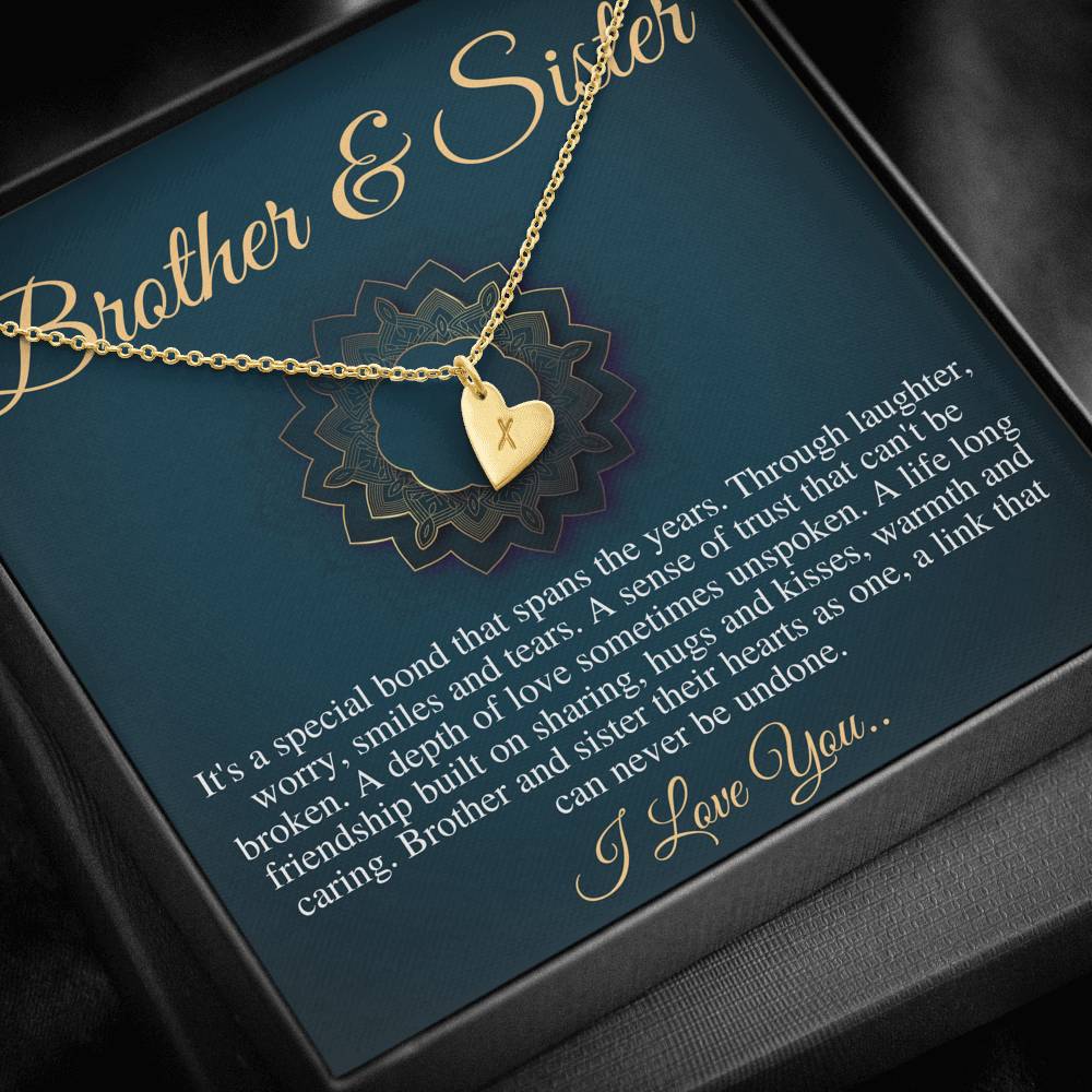 Brother And Sister Necklace, Birthday Gift For Sister, Gift From Brother, Brother And Sister Gift, Little Sister Gift, Christmas Gift #0564