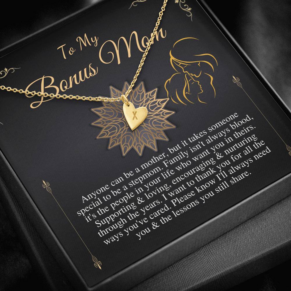 Bonus Mom Gift Bonus Mom Necklace Unbiological Mom Mothers Day Gift Unbiological Mom Neclace Card Mother's Day Gift for Stepmom