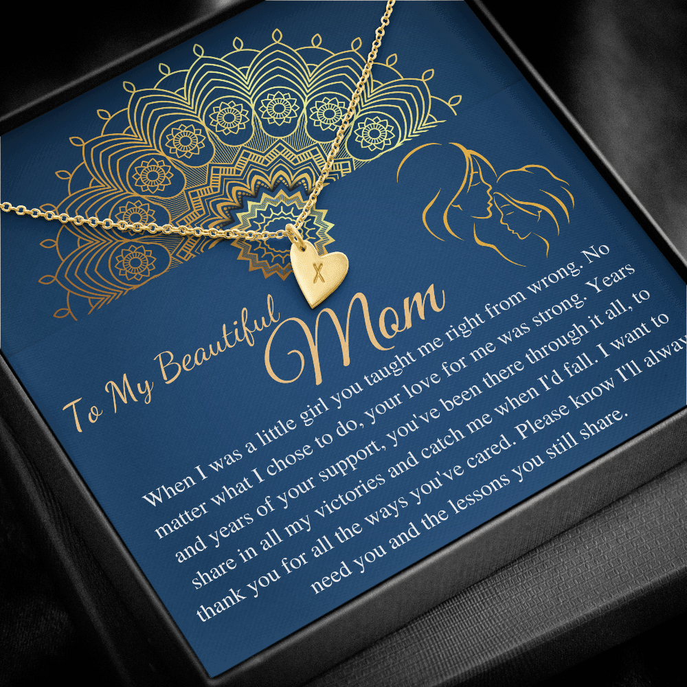 Mom Christmas Gift For Mom From Daughter, Personalized Gift To My Mother Christmas Necklace , To My Mom Necklace, Mom Birthday Gift #0979