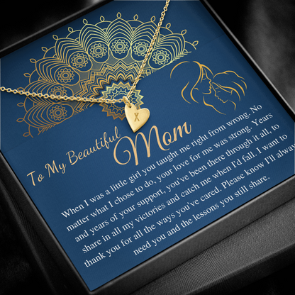 Mom Christmas Gift For Mom From Daughter, Personalized Gift To My Mother Christmas Necklace , To My Mom Necklace, Mom Birthday Gift #0979