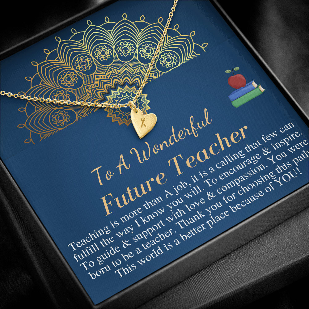 Student Teacher Gift, Future Teacher Gifts, Teacher Graduation Gift, New Teacher Gift Idea, Graduate Teacher Personalized Gift Initial #0892