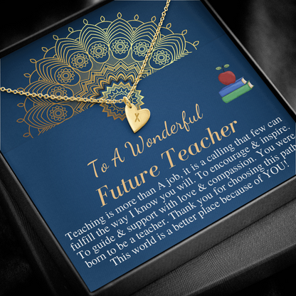 Student Teacher Gift, Future Teacher Gifts, Teacher Graduation Gift, New Teacher Gift Idea, Graduate Teacher Personalized Gift Initial #0892