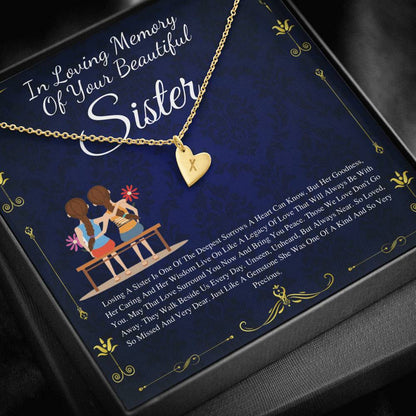 Loss of Sister Necklace, Remembrance Gift, Sister Memorial Necklace, Sister Passing Jewelry, Bereavement Gift, Grief Gift, Memory Jewelry