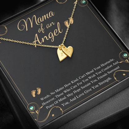 Miscarriage Gift Necklace Angel Baby Miscarriage Keepsake Pregnancy Loss Necklace Bereavement Gift Mama of an Angel, Initial Heart new