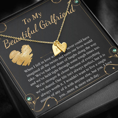 Girlfriend Necklace: Anniversary Gift for Girlfriend, Girlfriend Gift, Gift for Girlfriend, Necklace for Girlfriend Draft
