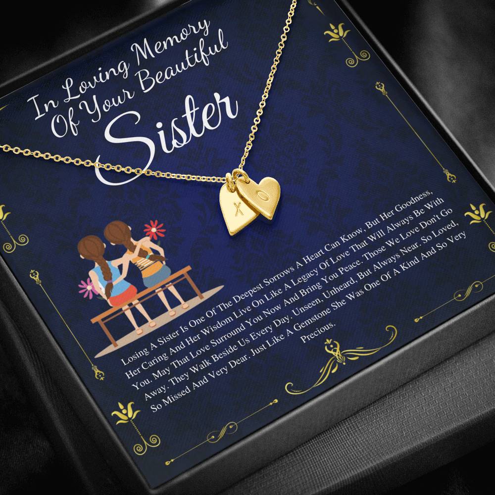 Loss of Sister Necklace, Remembrance Gift, Sister Memorial Necklace, Sister Passing Jewelry, Bereavement Gift, Grief Gift, Memory Jewelry
