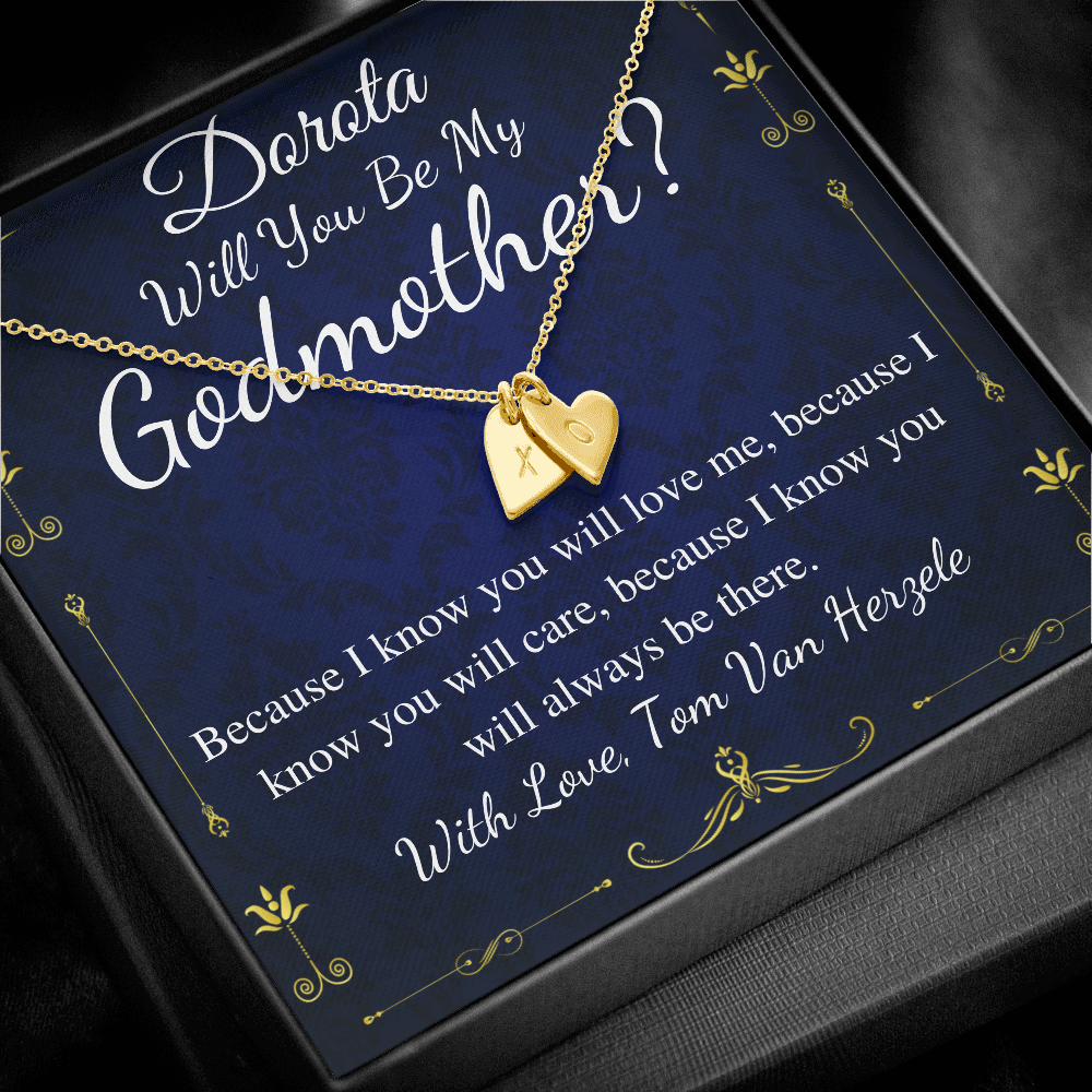 Godmother & Godson Necklace, Christmas Gift for Godmother from Godson, Will You Be My Godmother Gift Card, Jewelry for Godmother #0224 dorota