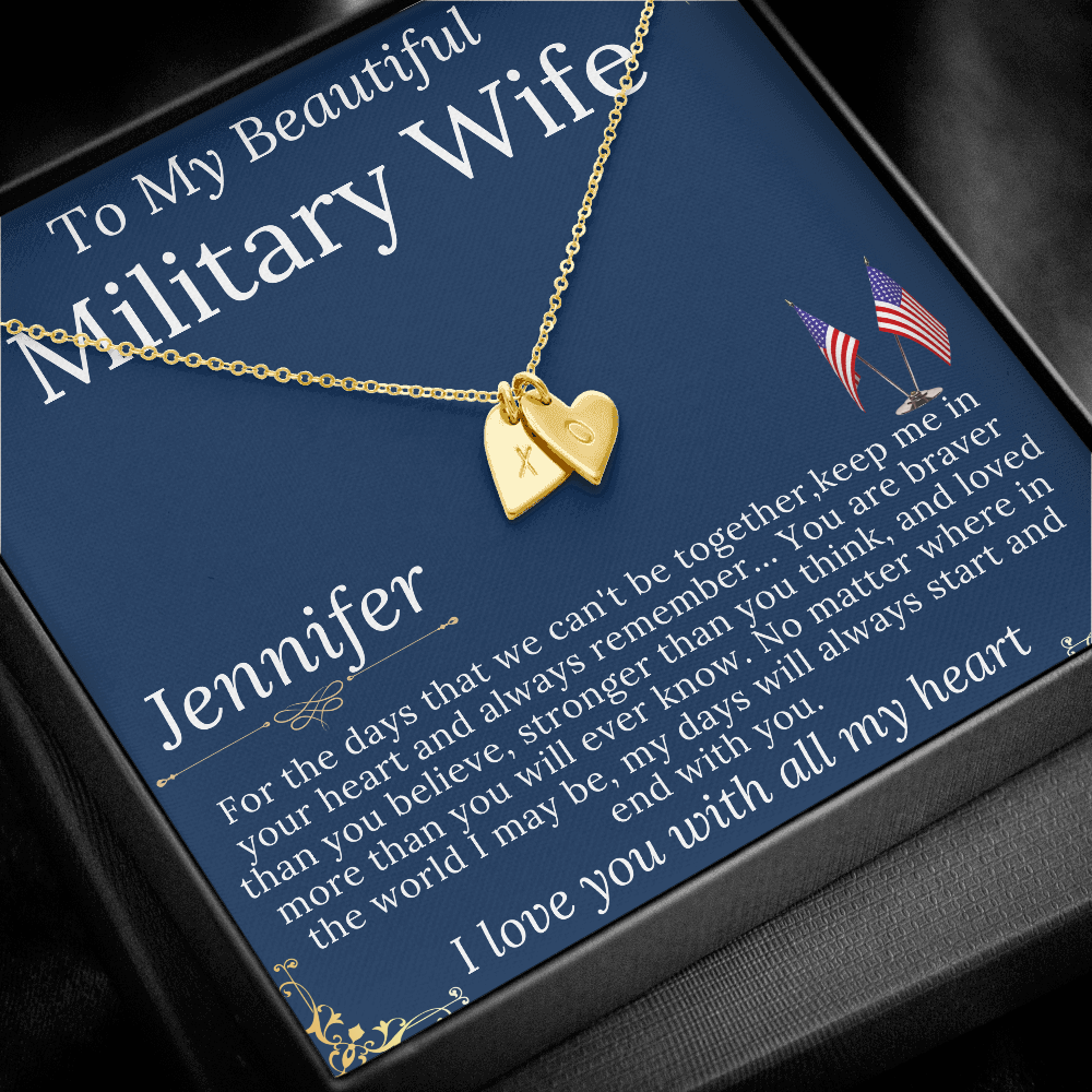 Military Wife Gifts | Valentines Day Gift For Military Wife | Soldier To Wife Gift | To My Military Spouse | Military Wife Jewelry Necklace jennifer