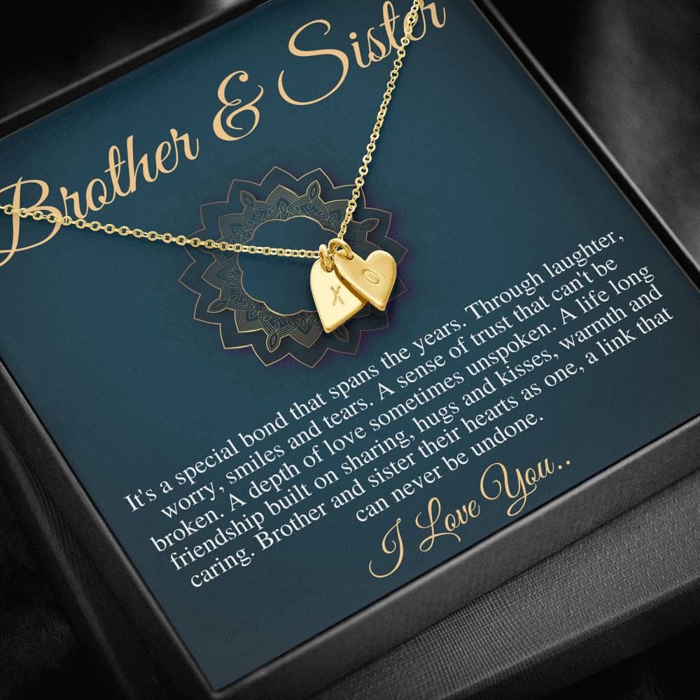 Brother And Sister Necklace, Birthday Gift For Sister, Gift From Brother, Brother And Sister Gift, Little Sister Gift, Christmas Gift #0564