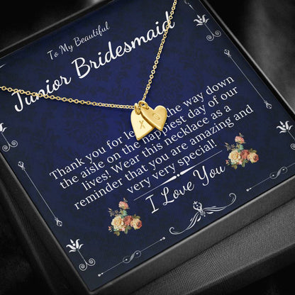 Initial Heart Flower Girl Necklace, Toddler Flower Girl Set, Flower Girl Proposal Flower Girl Jewelry, Little Girl Gift On Wedding Day #0148