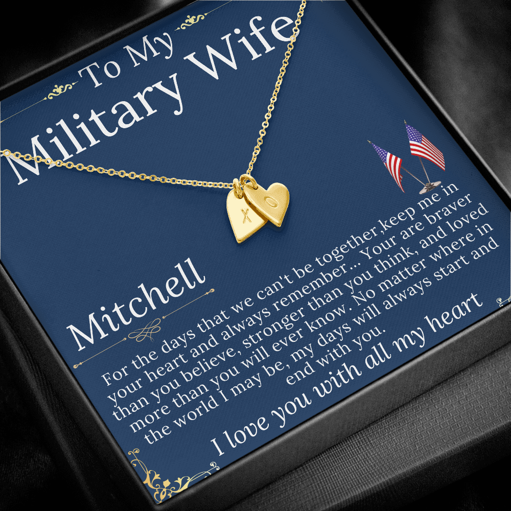 Military Wife Gifts | Valentines Day Gift For Military Wife | Soldier To Wife Gift | To My Military Spouse | Military Wife Jewelry Necklace