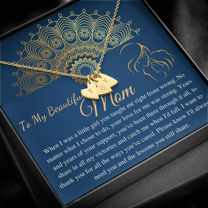 Mom Christmas Gift For Mom From Daughter, Personalized Gift To My Mother Christmas Necklace , To My Mom Necklace, Mom Birthday Gift #0979