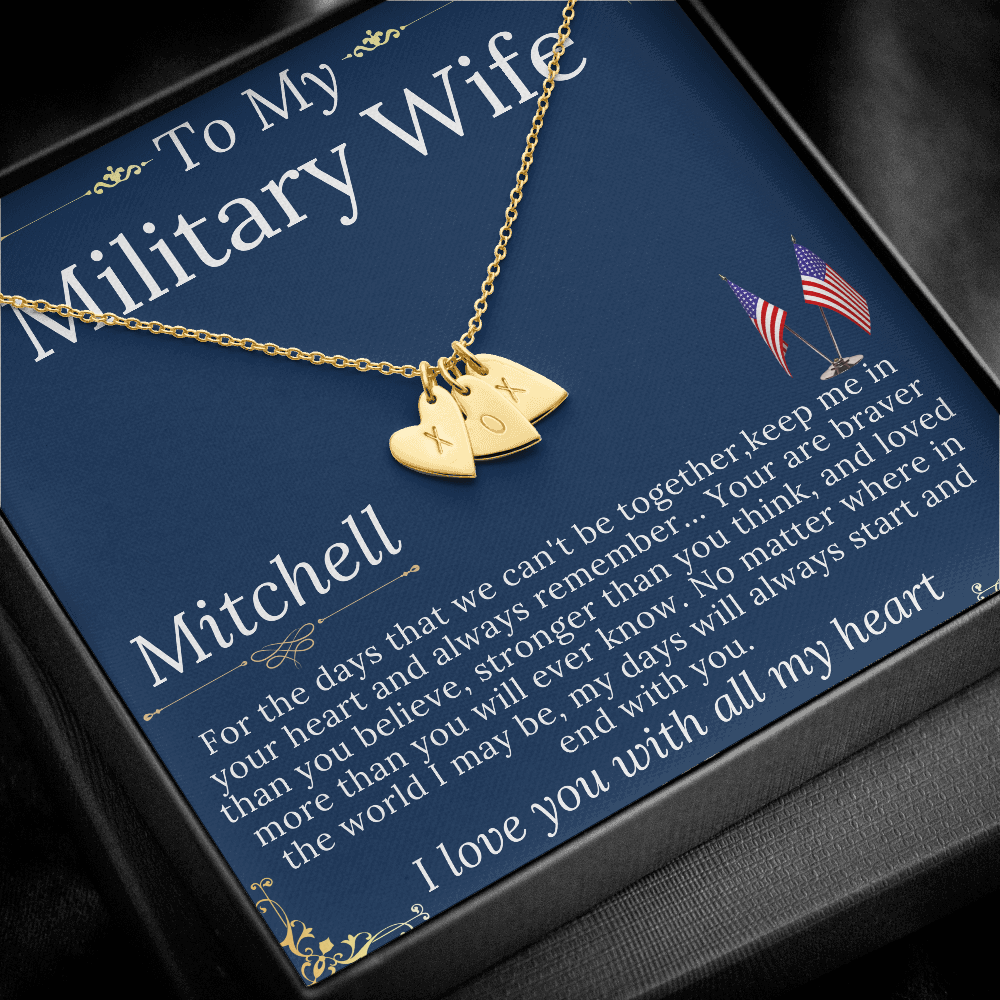 Military Wife Gifts | Valentines Day Gift For Military Wife | Soldier To Wife Gift | To My Military Spouse | Military Wife Jewelry Necklace