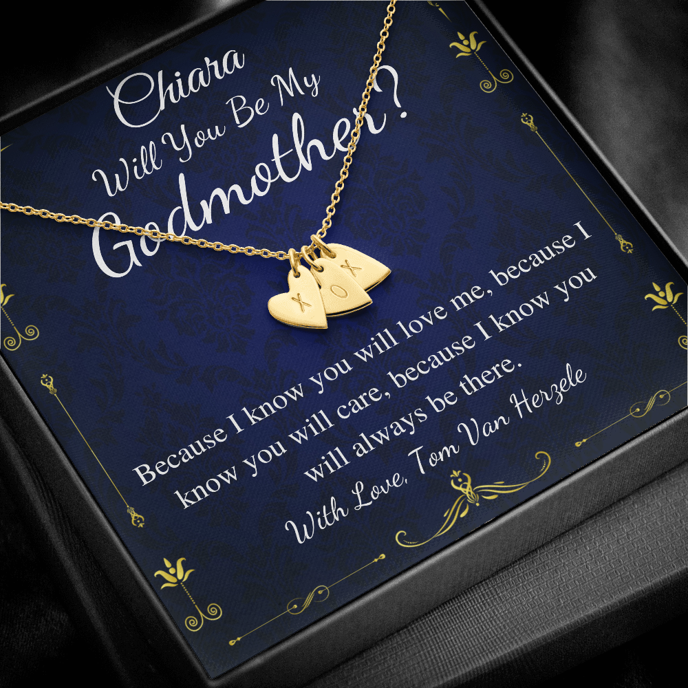 Godmother & Godson Necklace, Christmas Gift for Godmother from Godson, Will You Be My Godmother Gift Card, Jewelry for Godmother #0224 Chiara