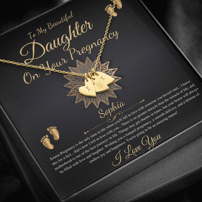 Pregnant Daughter Gift From Mother,First Time Mom Gift For Daughter, Congratulations Pregnancy Gift, New Mom Necklace, Infinity Heart #0184