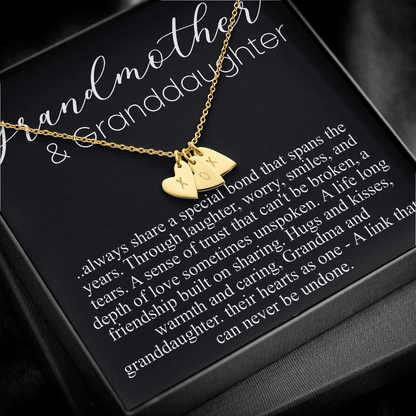 Personalized Mothers Day Necklace for Grandma, Granny gift, Jewelry for grandmother from granddaughter with personalized message card